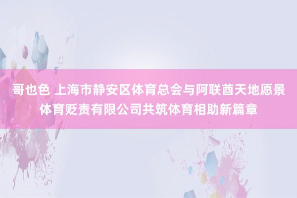 哥也色 上海市静安区体育总会与阿联酋天地愿景体育贬责有限公司共筑体育相助新篇章