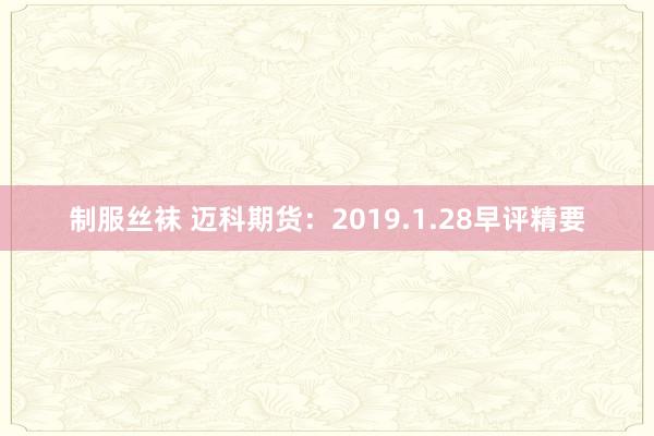 制服丝袜 迈科期货：2019.1.28早评精要