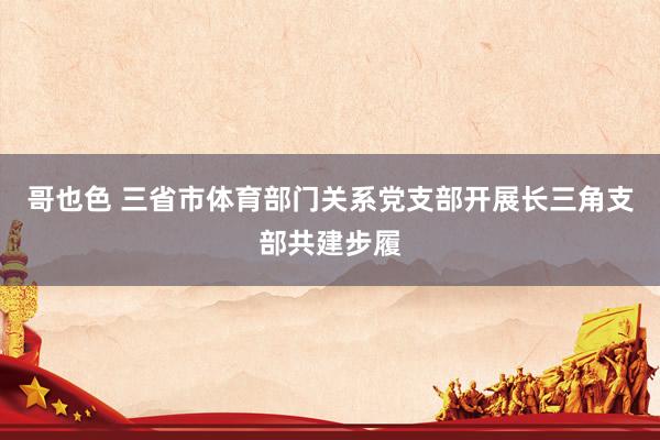 哥也色 三省市体育部门关系党支部开展长三角支部共建步履