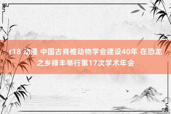 r18 动漫 中国古脊椎动物学会建设40年 在恐龙之乡禄丰举行第17次学术年会