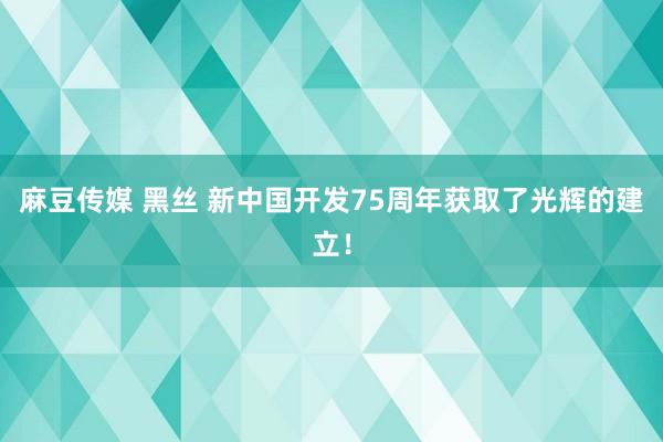 麻豆传媒 黑丝 新中国开发75周年获取了光辉的建立！