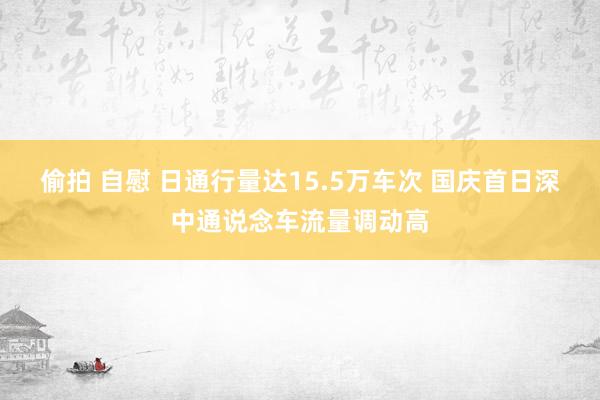 偷拍 自慰 日通行量达15.5万车次 国庆首日深中通说念车流量调动高