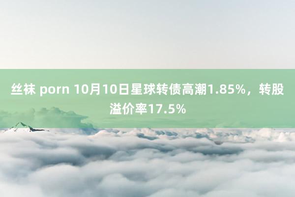 丝袜 porn 10月10日星球转债高潮1.85%，转股溢价率17.5%