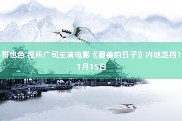 哥也色 役所广司主演电影《圆善的日子》内地定档11月15日