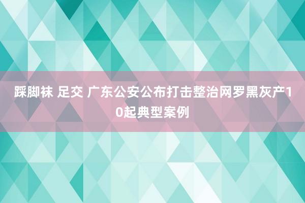 踩脚袜 足交 广东公安公布打击整治网罗黑灰产10起典型案例