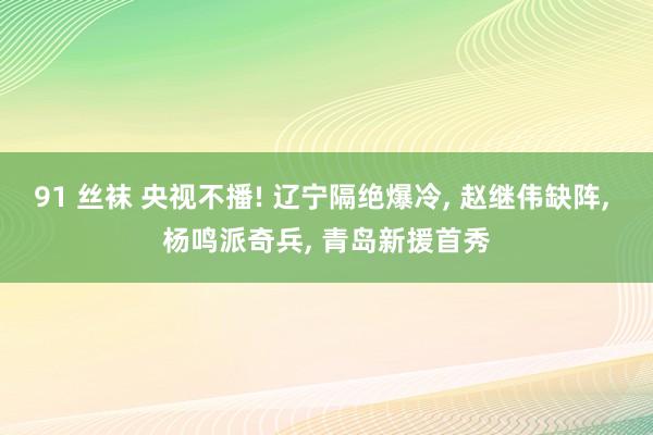 91 丝袜 央视不播! 辽宁隔绝爆冷， 赵继伟缺阵， 杨鸣派奇兵， 青岛新援首秀