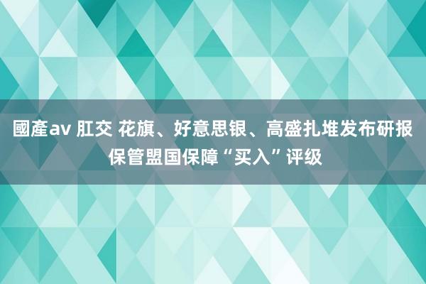 國產av 肛交 花旗、好意思银、高盛扎堆发布研报 保管盟国保障“买入”评级