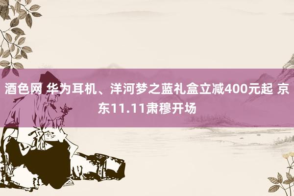 酒色网 华为耳机、洋河梦之蓝礼盒立减400元起 京东11.11肃穆开场