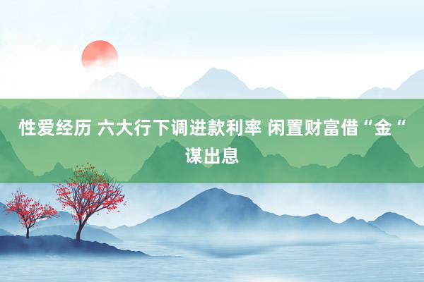 性爱经历 六大行下调进款利率 闲置财富借“金“谋出息