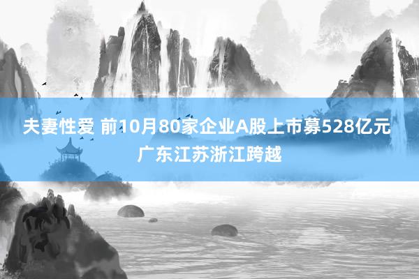 夫妻性爱 前10月80家企业A股上市募528亿元 广东江苏浙江跨越