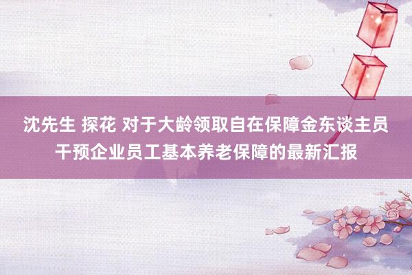 沈先生 探花 对于大龄领取自在保障金东谈主员干预企业员工基本养老保障的最新汇报