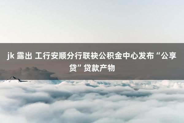 jk 露出 工行安顺分行联袂公积金中心发布“公享贷”贷款产物