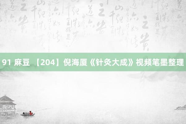 91 麻豆 【204】倪海厦《针灸大成》视频笔墨整理