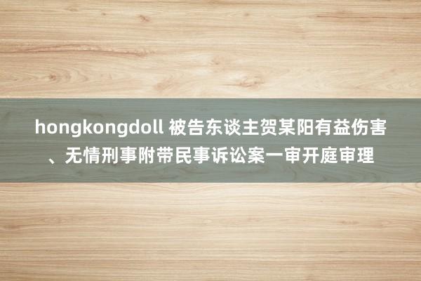 hongkongdoll 被告东谈主贺某阳有益伤害、无情刑事附带民事诉讼案一审开庭审理