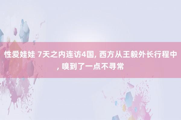 性爱娃娃 7天之内连访4国， 西方从王毅外长行程中， 嗅到了一点不寻常